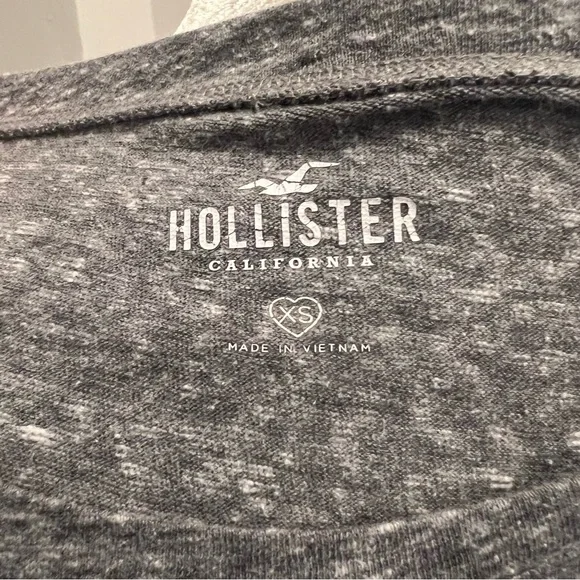 Hollister. Heather Gray T Shirt Womens Round Neck Short Sleeve XS - Picture 5 of 5